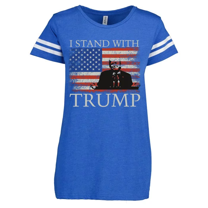 I Stand With Trump Free Trump Indictment Support Donald Trump Enza Ladies Jersey Football T-Shirt