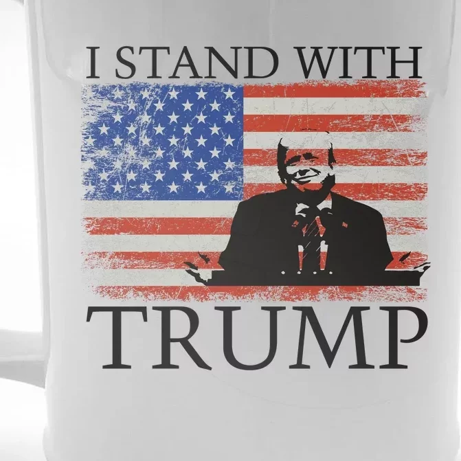 I Stand With Trump Free Trump Indictment Support Donald Trump Front & Back Beer Stein