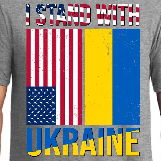 I Stand With Ukraine USA Flag Pajama Set