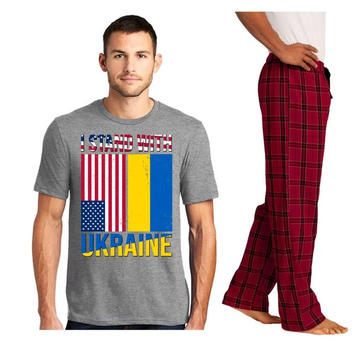 I Stand With Ukraine USA Flag Pajama Set