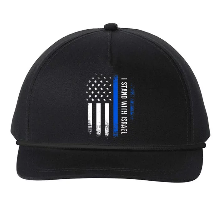 I Stand With Israel American Flag Jewish Freedom Solidarity Snapback Five-Panel Rope Hat