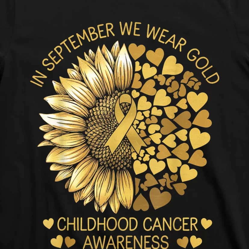 In September We Wear Gold Childhood Cancer Awareness T-Shirt