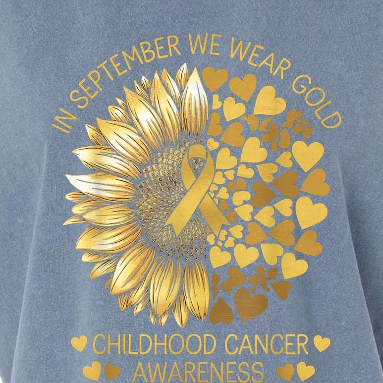 In September We Wear Gold Childhood Cancer Awareness Garment-Dyed Women's Muscle Tee