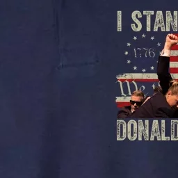 I Stand With Donald Trump Fist Usa Vintage Flag Softstyle Adult Sport Polo