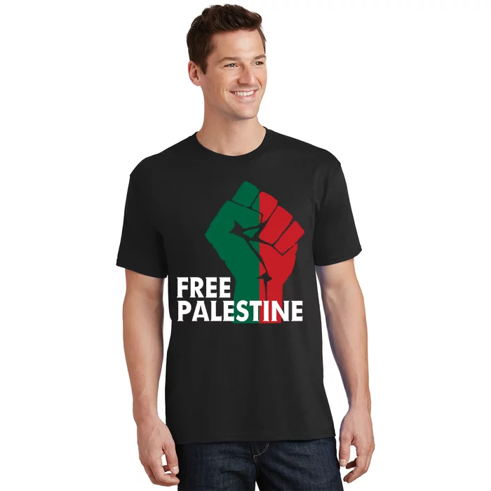 I Stand With Palestine Free Palestine Free Gaza Peace Flag T-Shirt