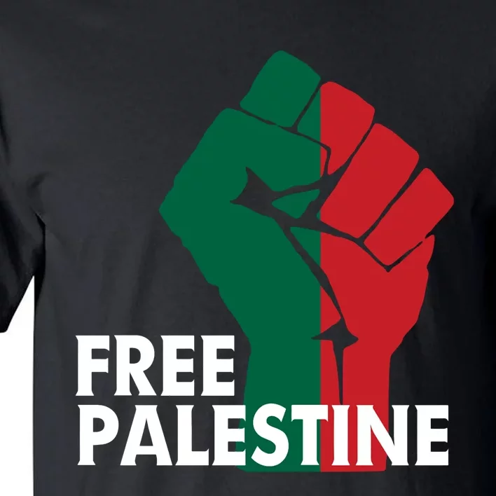 I Stand With Palestine Free Palestine Free Gaza Peace Flag Tall T-Shirt