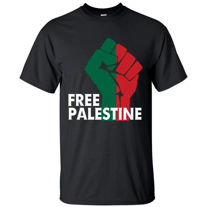 I Stand With Palestine Free Palestine Free Gaza Peace Flag Tall T-Shirt