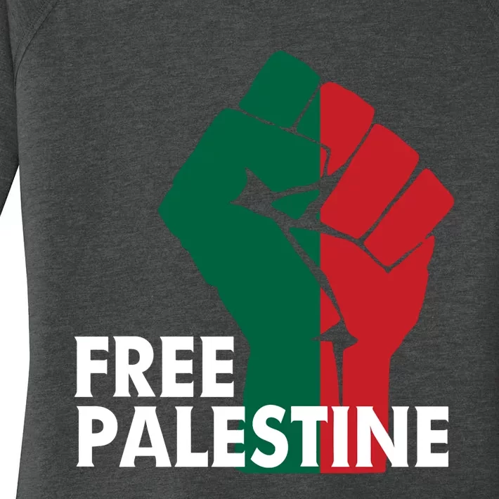 I Stand With Palestine Free Palestine Free Gaza Peace Flag Women's Perfect Tri Tunic Long Sleeve Shirt