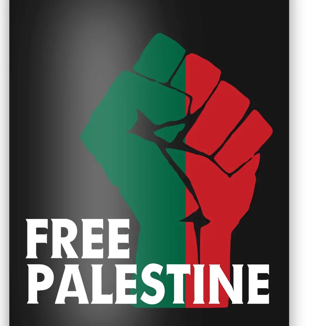 I Stand With Palestine Free Palestine Free Gaza Peace Flag Poster