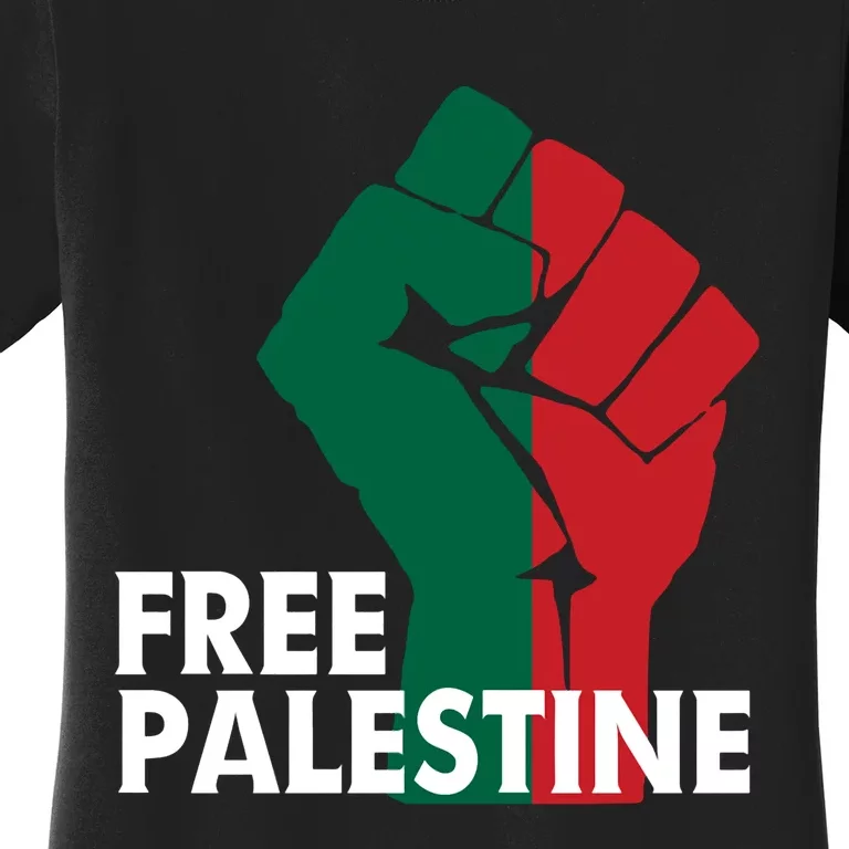 I Stand With Palestine Free Palestine Free Gaza Peace Flag Women's T-Shirt