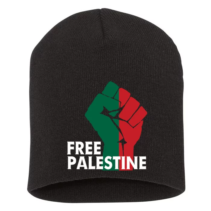 I Stand With Palestine Free Palestine Free Gaza Peace Flag Short Acrylic Beanie