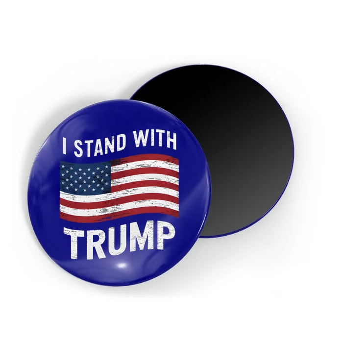 I Stand With Trump American Flag Usa Vintage Gift Magnet