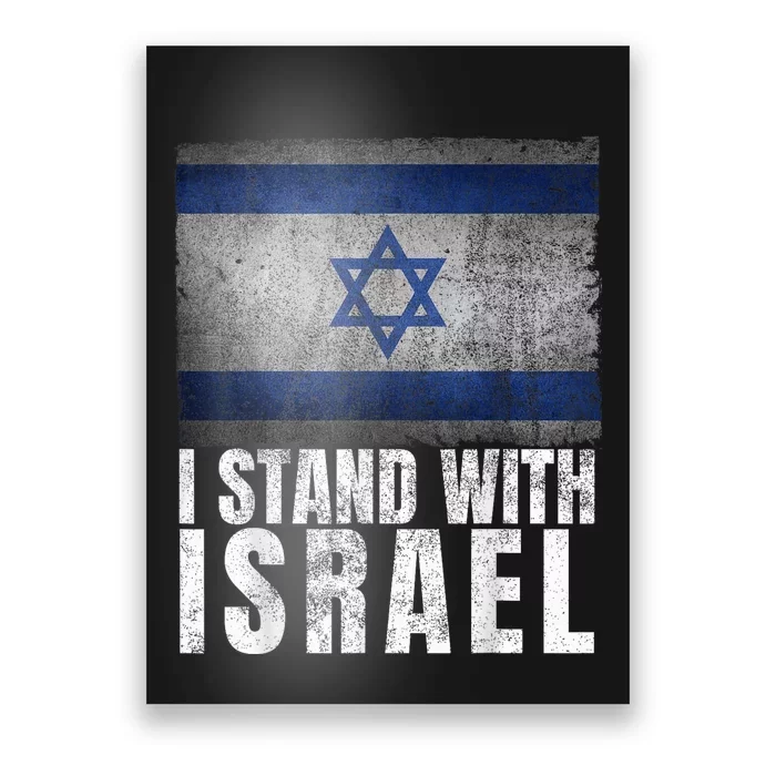 I Stand With Israel Shirt Jewish Gifts Heritage Israeli Flag Poster