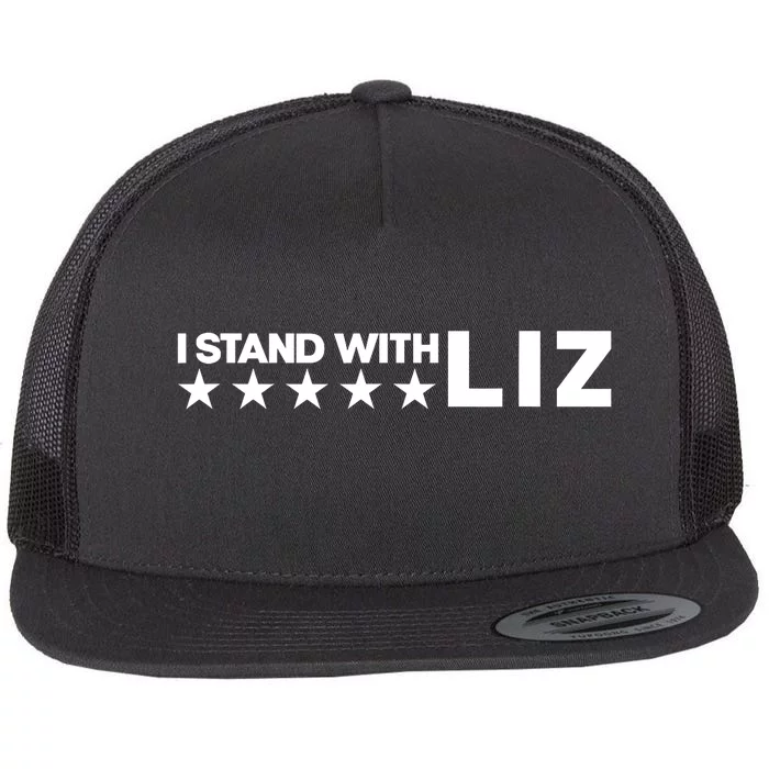 I Stand With Liz Support Liz Cheney Politic Flat Bill Trucker Hat