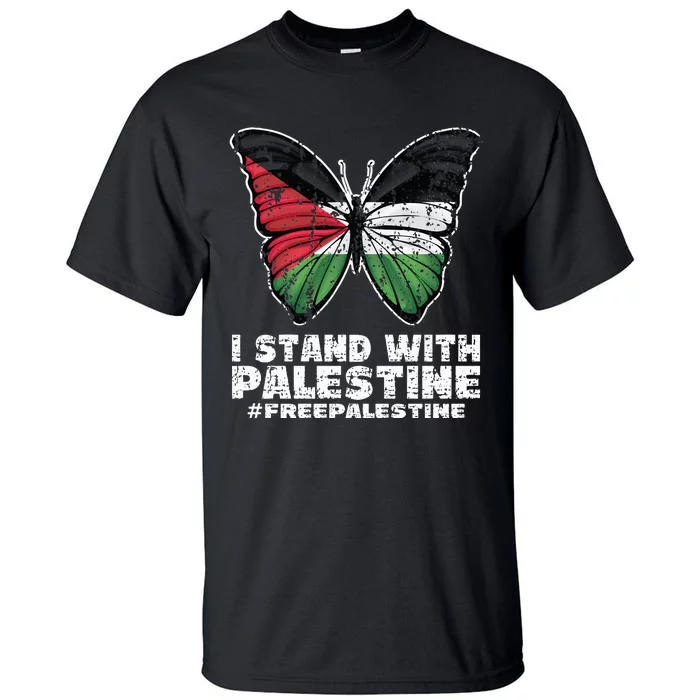 I Stand With Palestine For Their Freedom Free Palestine Tall T-Shirt