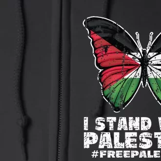 I Stand With Palestine For Their Freedom Free Palestine Full Zip Hoodie