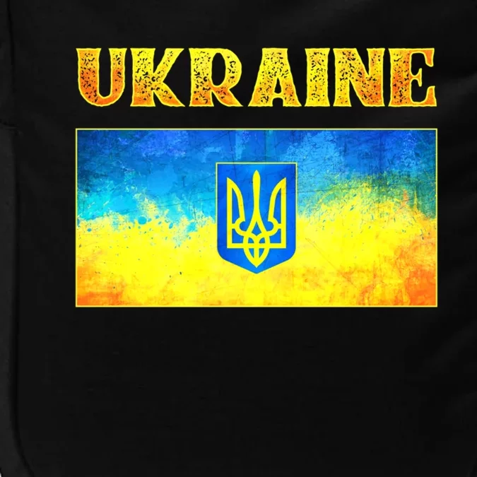 I Stand With Ukraine Gift Ukrainian Flag Ukraine Funny Gift Impact Tech Backpack