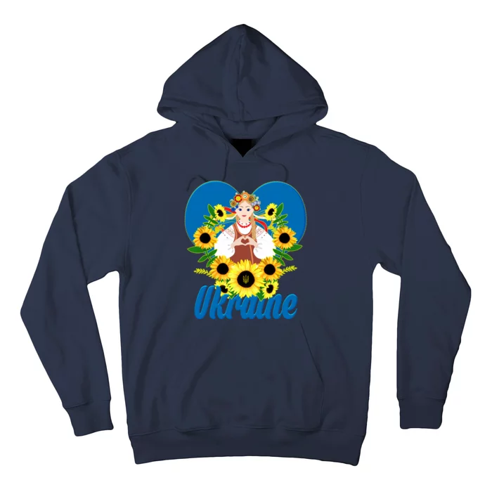 I Stand With Ukraine Traditional Ukrainian Sunflower Girl Hoodie