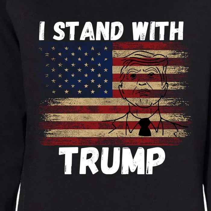 I Stand With President Trump Womens California Wash Sweatshirt