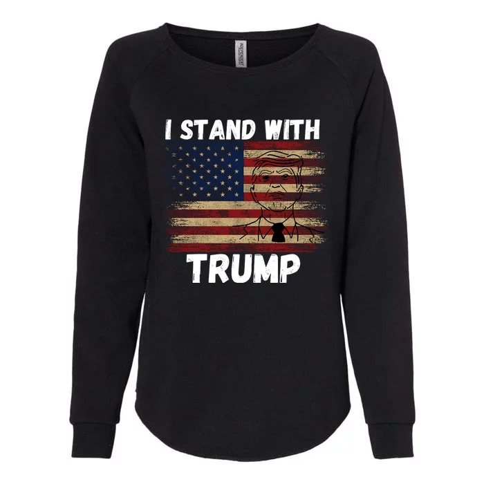 I Stand With President Trump Womens California Wash Sweatshirt