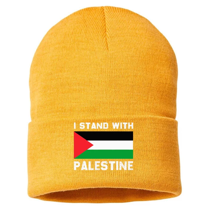 I Stand with Palestine Sustainable Knit Beanie