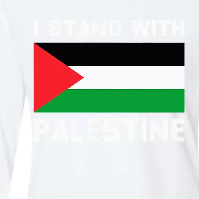 I Stand with Palestine Womens Cotton Relaxed Long Sleeve T-Shirt