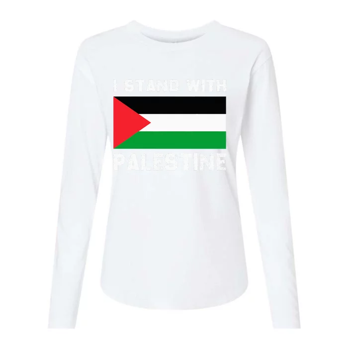 I Stand with Palestine Womens Cotton Relaxed Long Sleeve T-Shirt