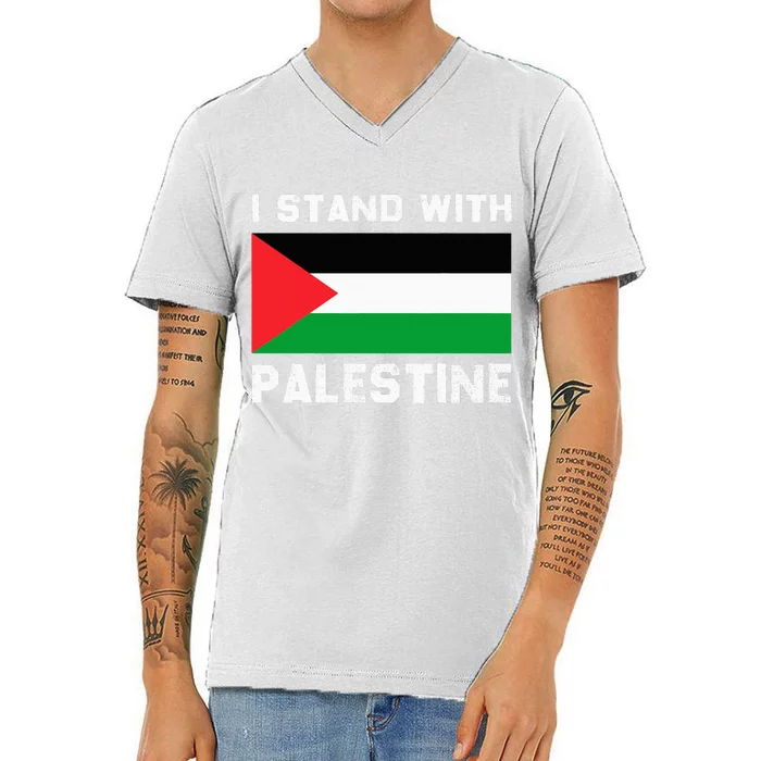 I Stand with Palestine V-Neck T-Shirt