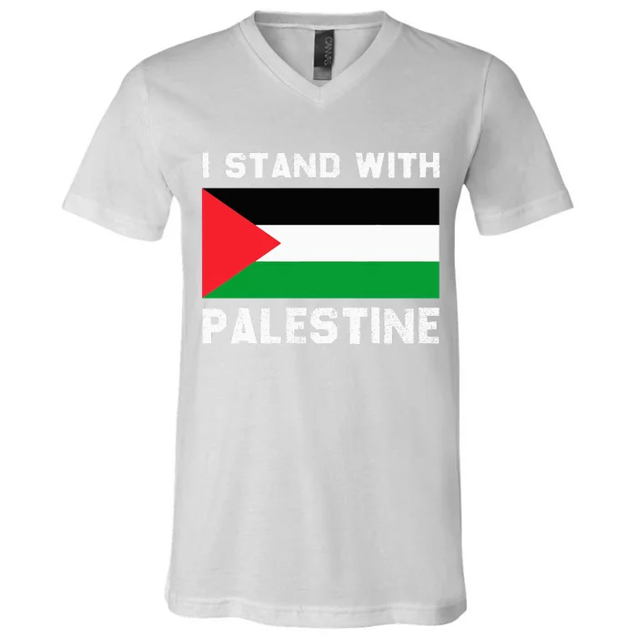 I Stand with Palestine V-Neck T-Shirt