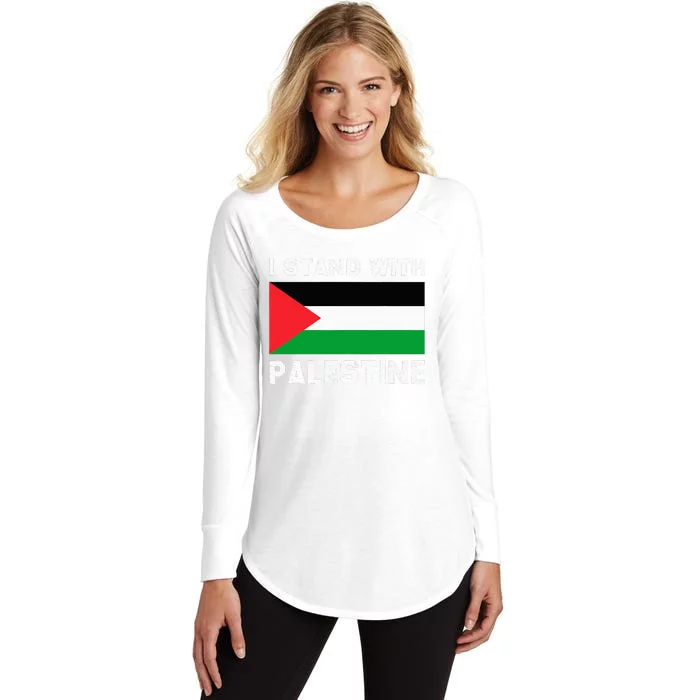 I Stand with Palestine Women's Perfect Tri Tunic Long Sleeve Shirt