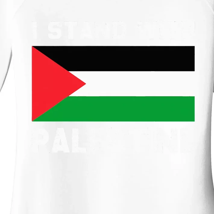 I Stand with Palestine Women's Perfect Tri Tunic Long Sleeve Shirt