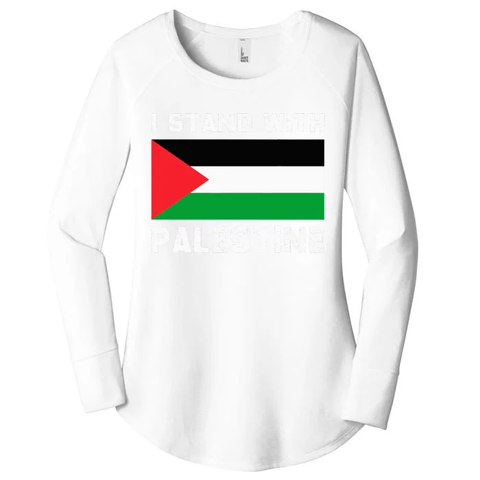 I Stand with Palestine Women's Perfect Tri Tunic Long Sleeve Shirt