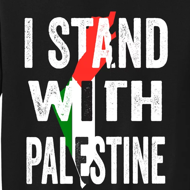 I Stand With Palestine Flag And Map Sweatshirt