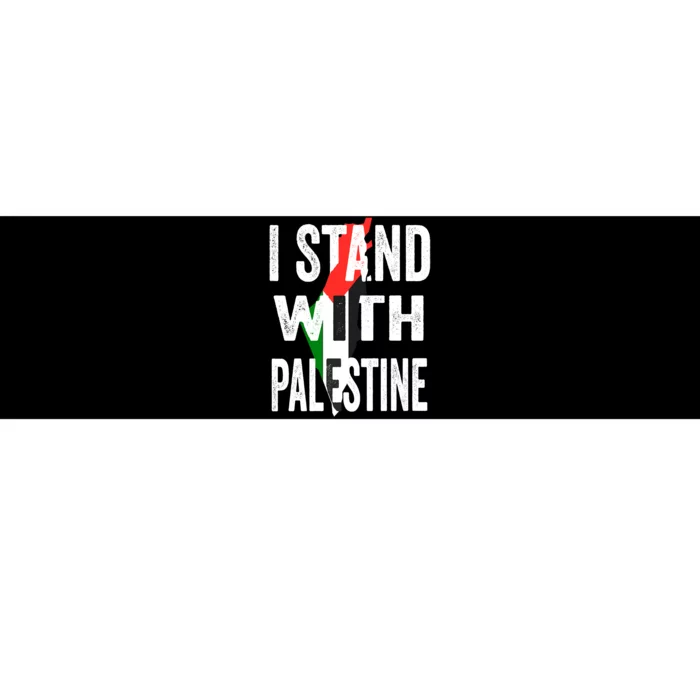 I Stand With Palestine Flag And Map Bumper Sticker