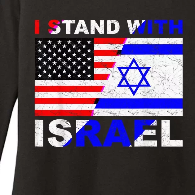 I Stand With Israel, Israeli Palestinian Conflict Pro Israel Womens CVC Long Sleeve Shirt