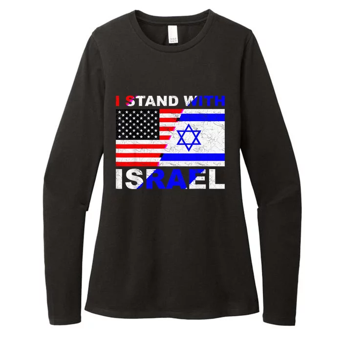 I Stand With Israel, Israeli Palestinian Conflict Pro Israel Womens CVC Long Sleeve Shirt