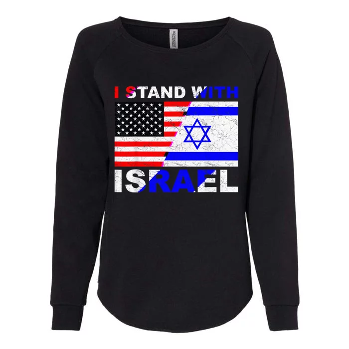 I Stand With Israel, Israeli Palestinian Conflict Pro Israel Womens California Wash Sweatshirt