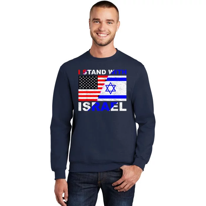 I Stand With Israel, Israeli Palestinian Conflict Pro Israel Tall Sweatshirt