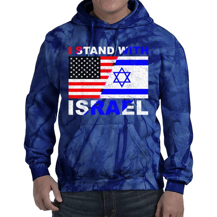 I Stand With Israel, Israeli Palestinian Conflict Pro Israel Tie Dye Hoodie