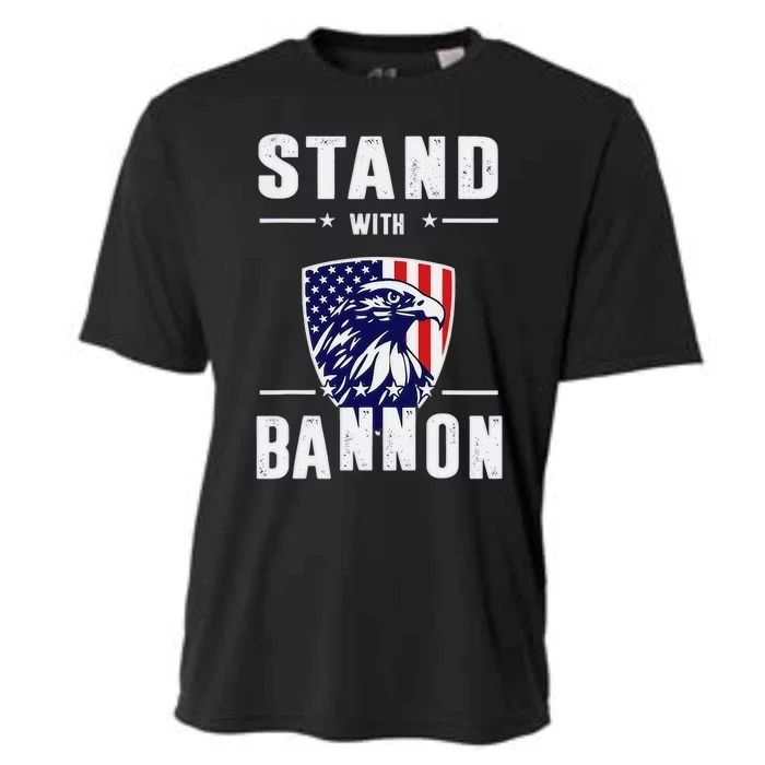 I Stand With Bannon Patriotic Cooling Performance Crew T-Shirt