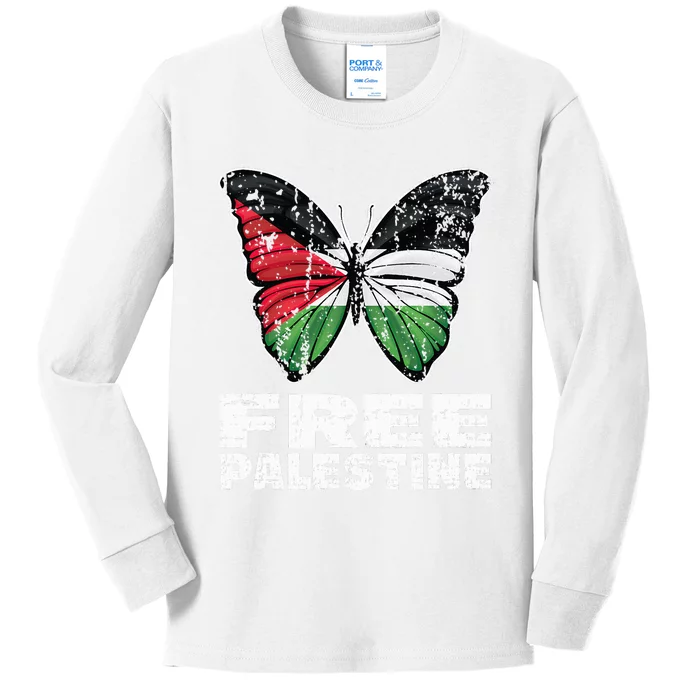 I Stand With Palestine For Their Freedom Free Palestine Kids Long Sleeve Shirt