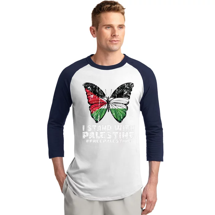 I Stand With Palestine For Their Freedom Free Palestine Baseball Sleeve Shirt