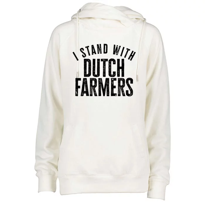 I Stand With Dutch Farmers Netherlands Protest Dutch Flag Cool Gift Womens Funnel Neck Pullover Hood