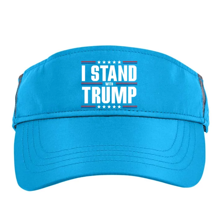 I Stand With Trump: 2024 Election Support Great Gift Adult Drive Performance Visor