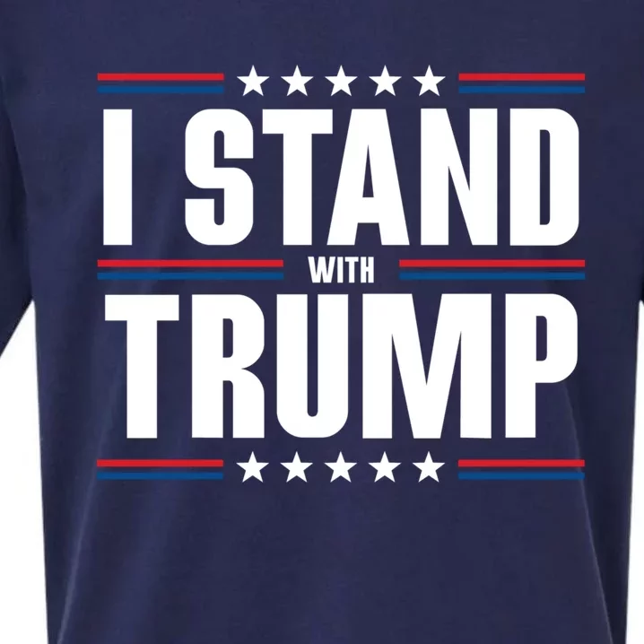 I Stand With Trump: 2024 Election Support Great Gift Sueded Cloud Jersey T-Shirt