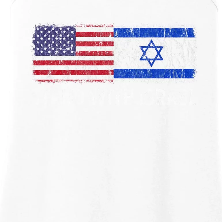 I Stand With Israel USA Israeli Flag Jewish Ladies Essential Tank