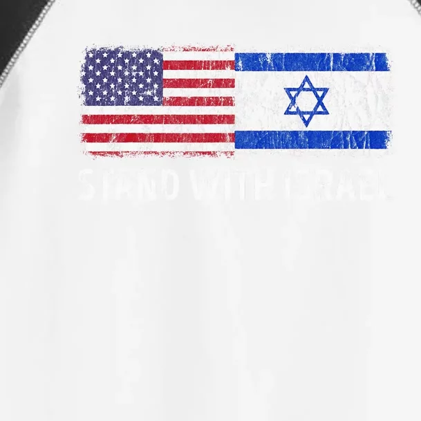 I Stand With Israel USA Israeli Flag Jewish Toddler Fine Jersey T-Shirt