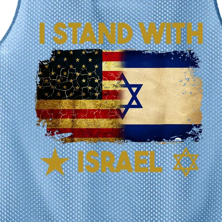 I Stand With Israel I Stand With Israel America Flag Support Mesh Reversible Basketball Jersey Tank