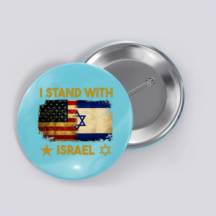 I Stand With Israel I Stand With Israel America Flag Support Button