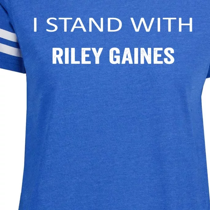 I Stand With Riley Gaines Support Womens Sports Enza Ladies Jersey Football T-Shirt